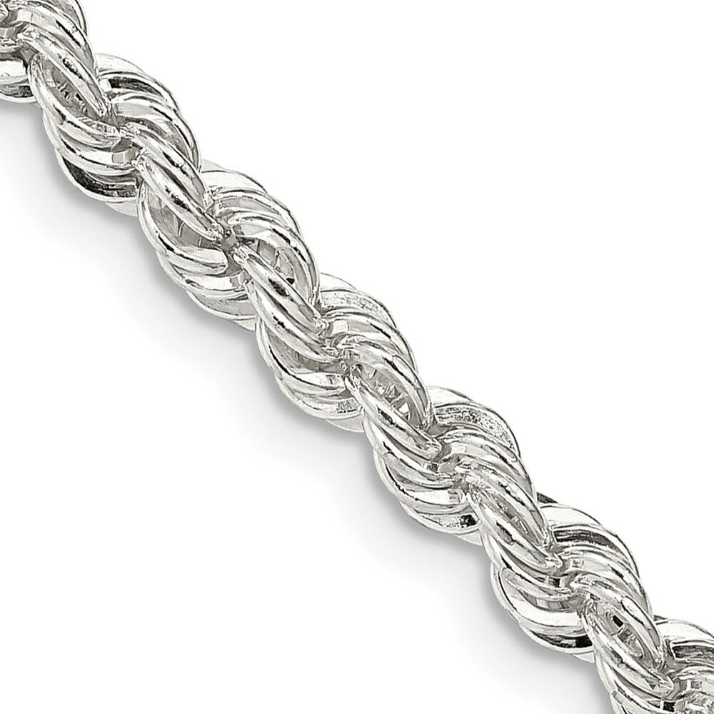 Sterling Silver Polished Twisted Rope 4.5mm Necklace 18'' length