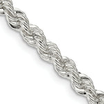 Load image into Gallery viewer, Sterling Silver Polished Twisted Rope 4.5mm Necklace 18'' length
