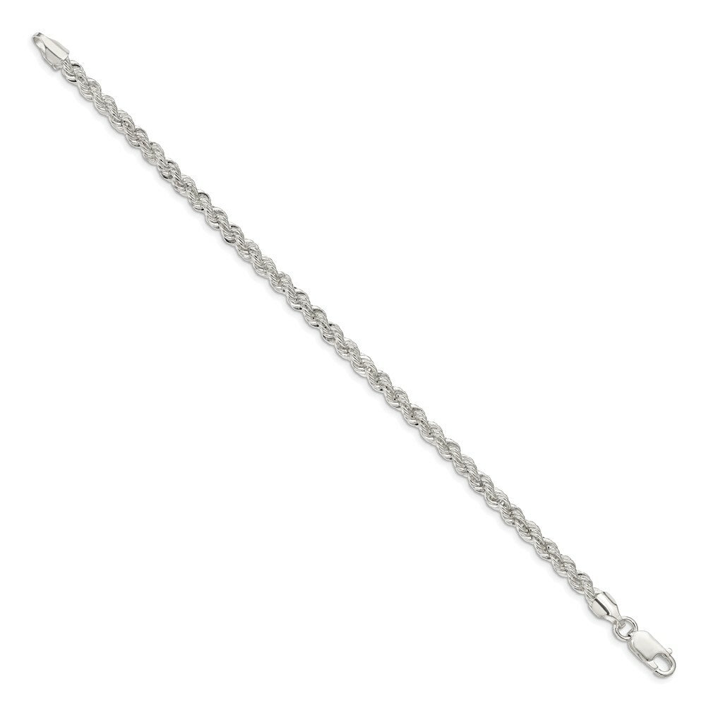 Sterling Silver Polished Twisted Rope 4.5mm Necklace 7'' length