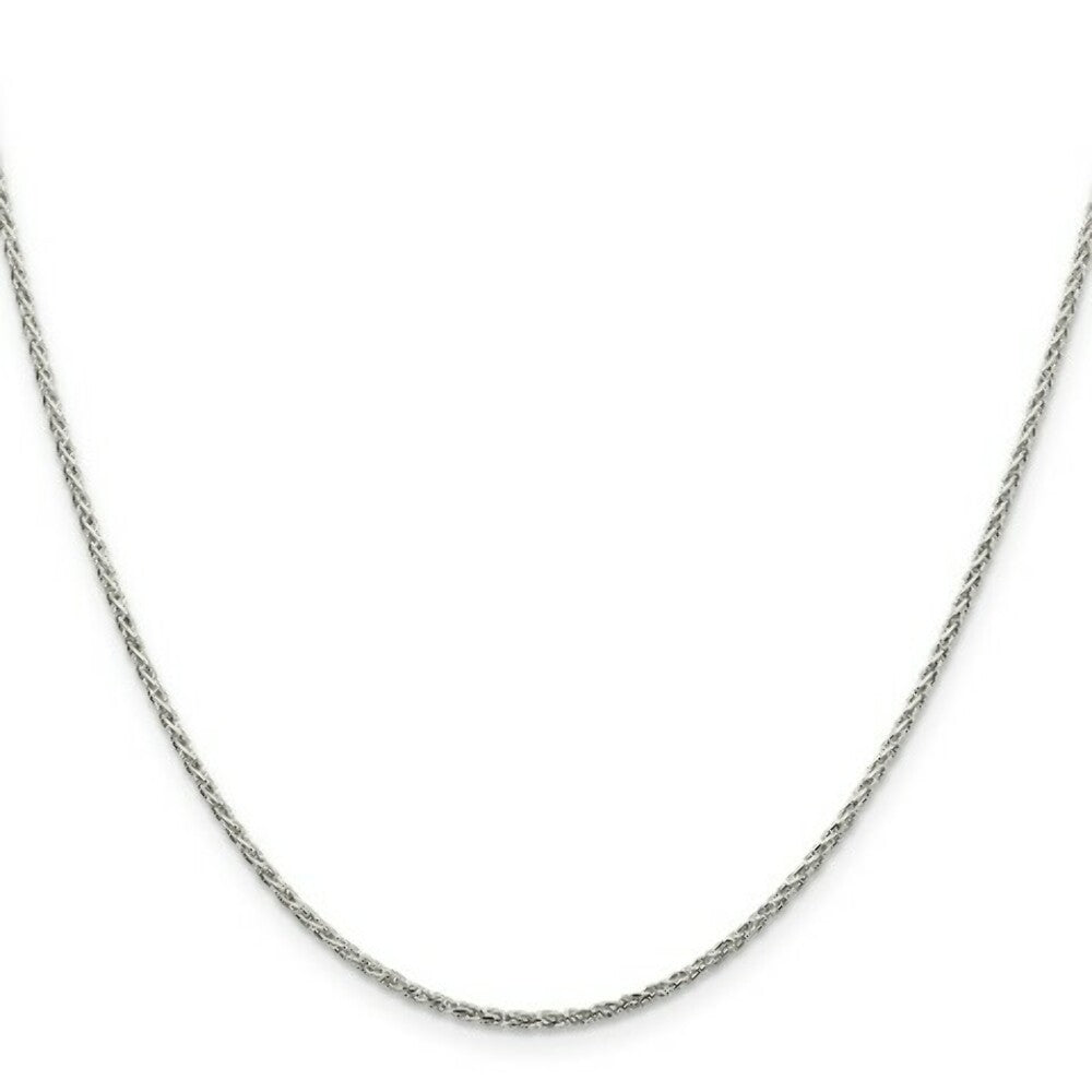 Sterling Silver 1.5mm Diamond-Cut Spiga Chain 16'' length