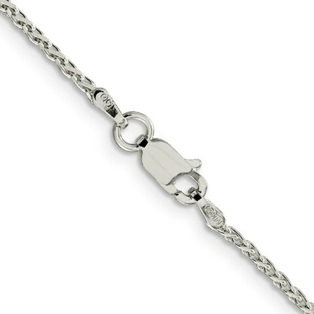 Sterling Silver 1.5mm Diamond-Cut Spiga Chain 16'' length