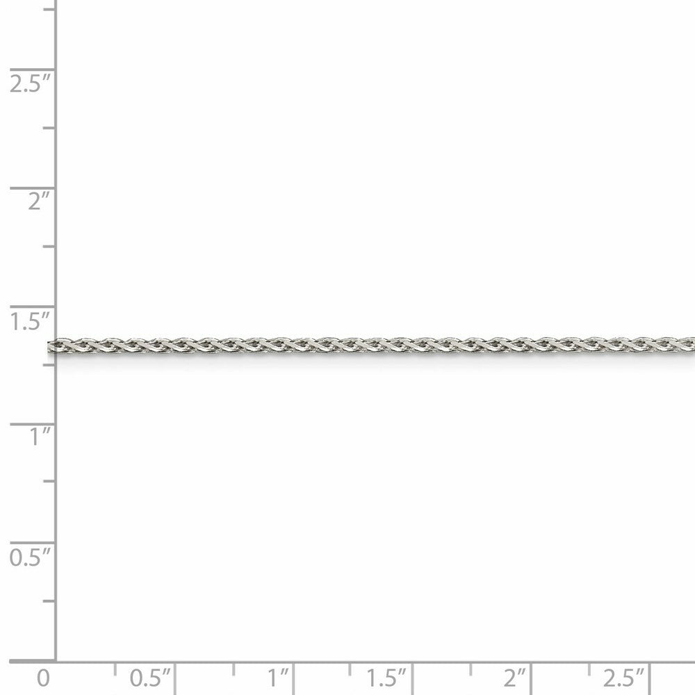 Sterling Silver 1.5mm Diamond-Cut Spiga Chain 16'' length