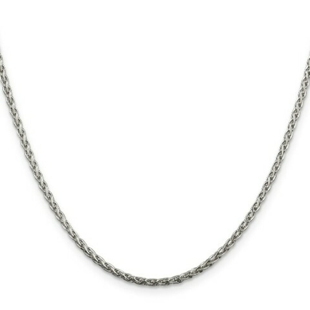 Sterling Silver 2mm Diamond-Cut Spiga Chain 16'' length