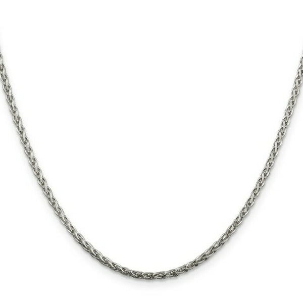 Sterling Silver 2mm Diamond-Cut Spiga Chain 16'' length
