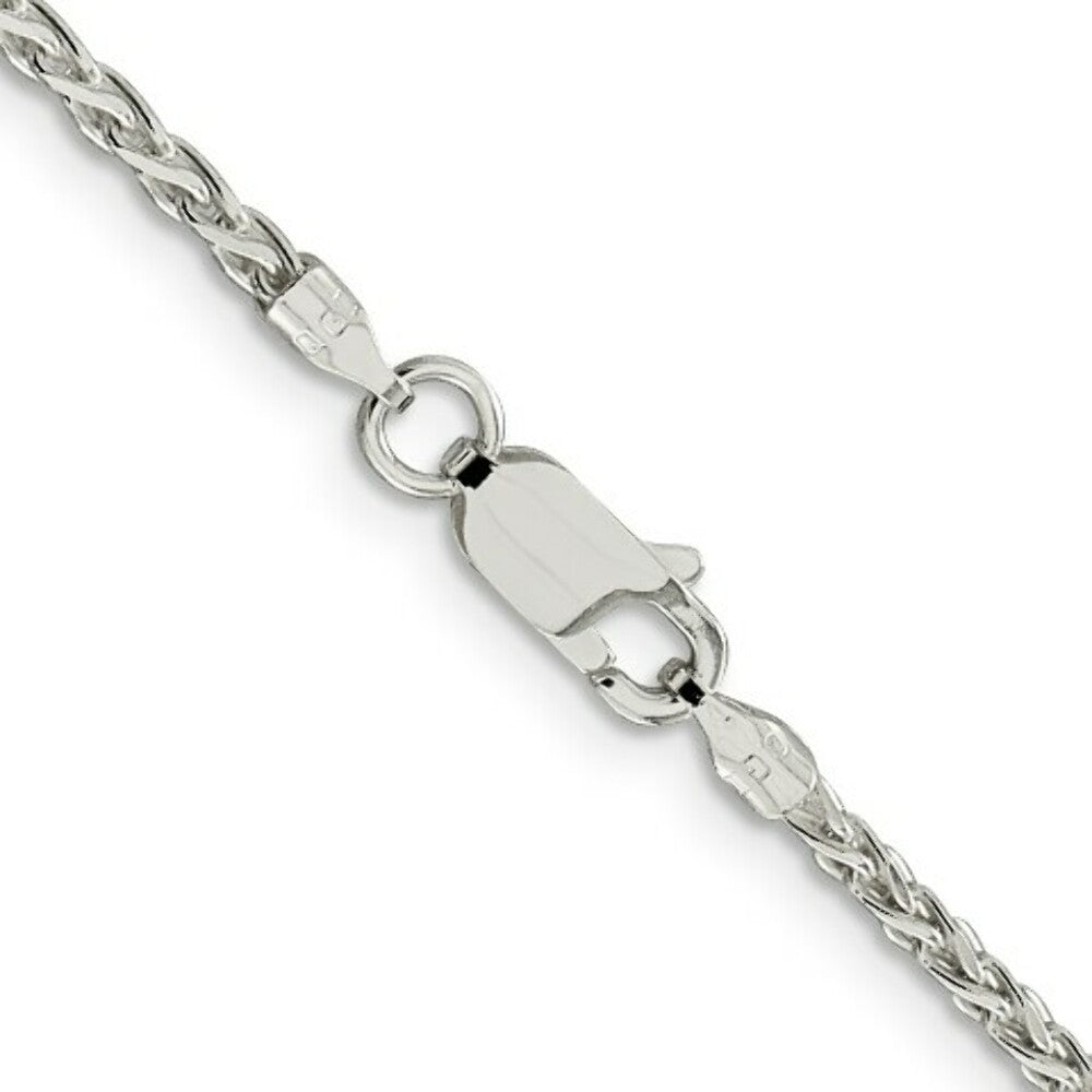 Sterling Silver 2mm Diamond-Cut Spiga Chain 16'' length