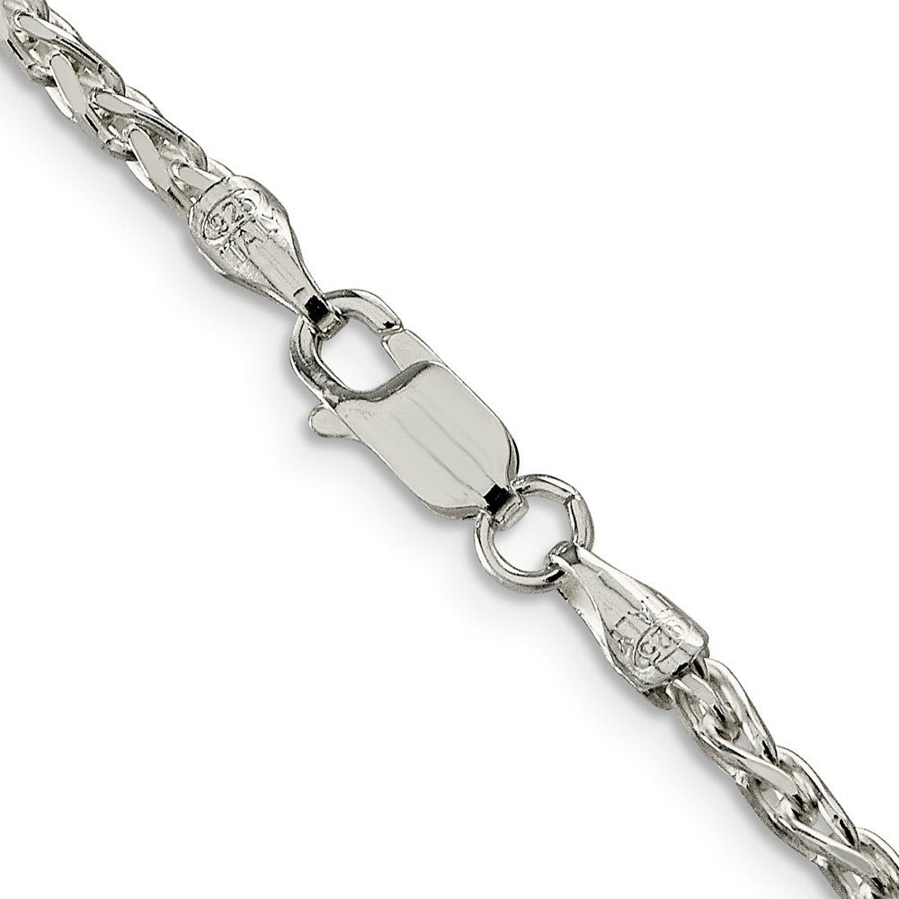 Sterling Silver 2.75mm Diamond-Cut Spiga Chain 16'' length