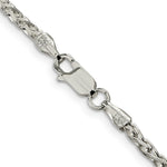 Load image into Gallery viewer, Sterling Silver 2.75mm Diamond-Cut Spiga Chain 16'' length
