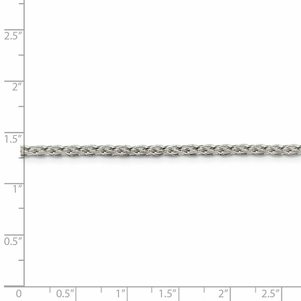 Sterling Silver 2.75mm Diamond-Cut Spiga Chain 16'' length