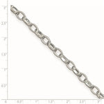 Load image into Gallery viewer, Sterling Silver Solid Polished Fancy Link Anklet 10'' length
