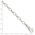 Load image into Gallery viewer, Sterling Silver Solid Polished Fancy Link Anklet 10'' length
