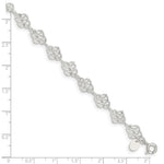 Load image into Gallery viewer, Sterling Silver Fancy Polished Anklet 10'' length
