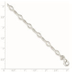 Load image into Gallery viewer, Sterling Silver Solid Polished Fancy Link Anklet 10'' length
