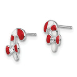 Load image into Gallery viewer, Sterling Silver Madi K Enameled Swarovski Elements Candy Cane Earrings
