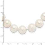 Load image into Gallery viewer, Sterling Silver 11-12mm White Egg Shape Freshwater Cultured Pearl Necklace 20'' length
