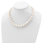 Load image into Gallery viewer, Sterling Silver 11-12mm White Egg Shape Freshwater Cultured Pearl Necklace 20'' length
