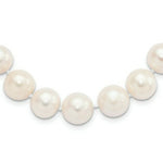 Load image into Gallery viewer, Sterling Silver 11-12mm White Egg Shape Freshwater Cultured Pearl Necklace 20'' length
