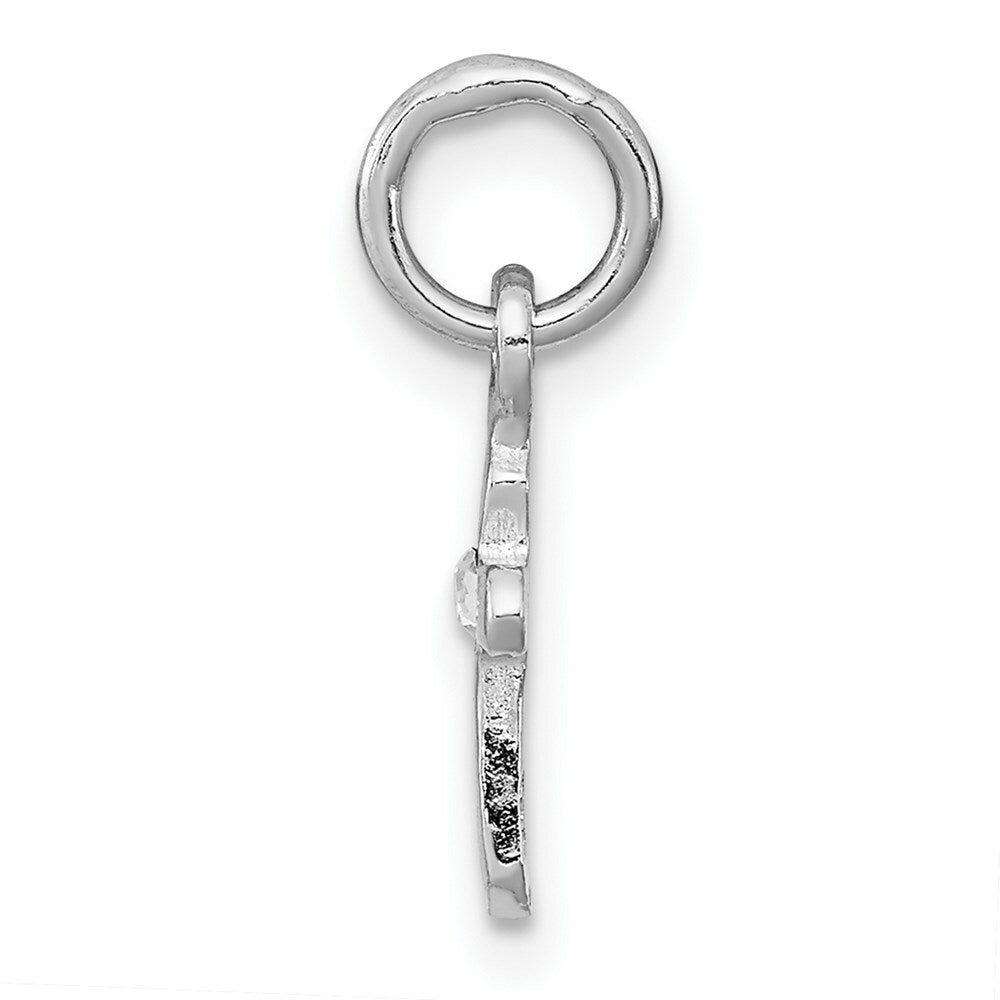Sterling Silver Child's Preciosca Crystal April Birthstone Cross Pendant