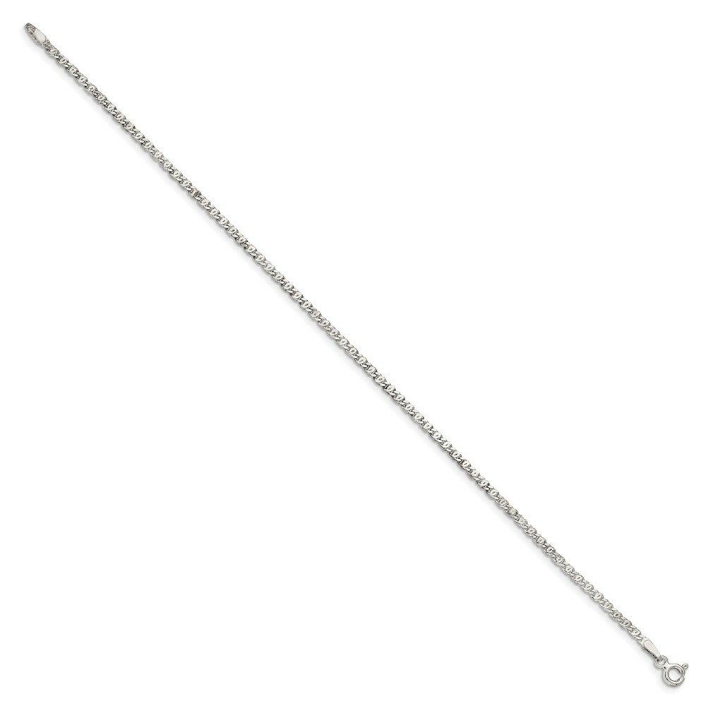 Sterling Silver 2mm Fancy Anchor Pendant Chain 10'' length