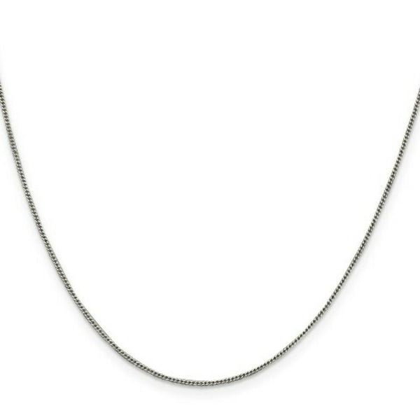 Sterling Silver 1mm Open Curb Chain 18'' length