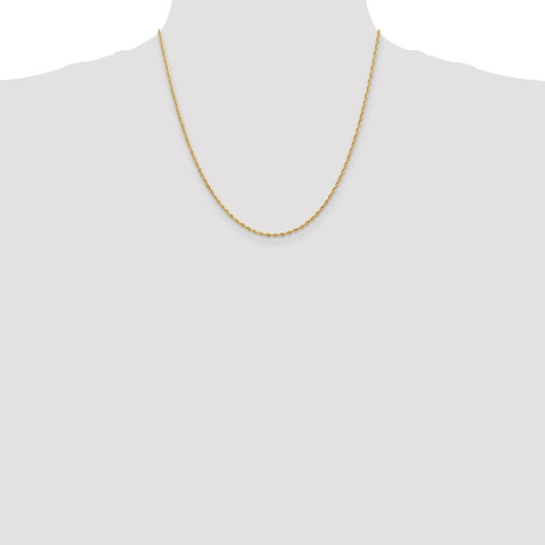 14K Yellow Gold 1.85mm Diamond-cut Quadruple Rope Chain Necklace  Length 20'' inches
