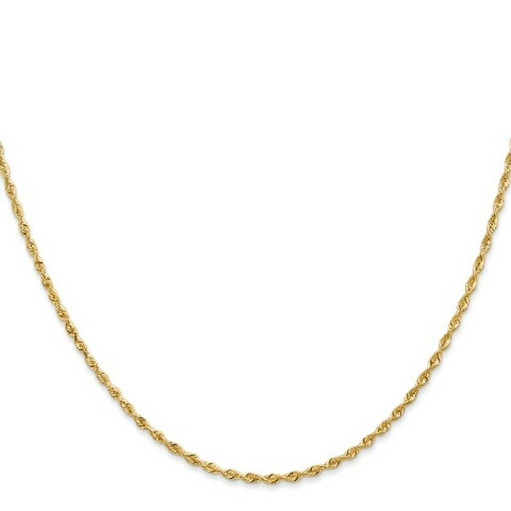 14K Yellow Gold 1.85mm Diamond-cut Quadruple Rope Chain Necklace  Length 20'' inches
