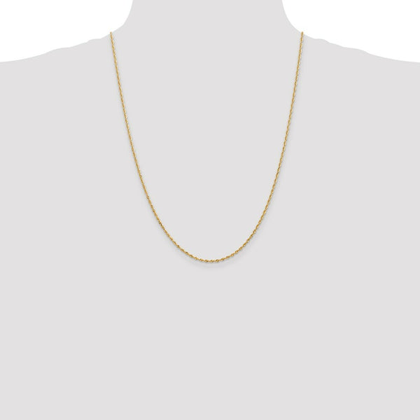 14K Yellow Gold 1.85mm Diamond-cut Quadruple Rope Chain Necklace  Length 24'' inches