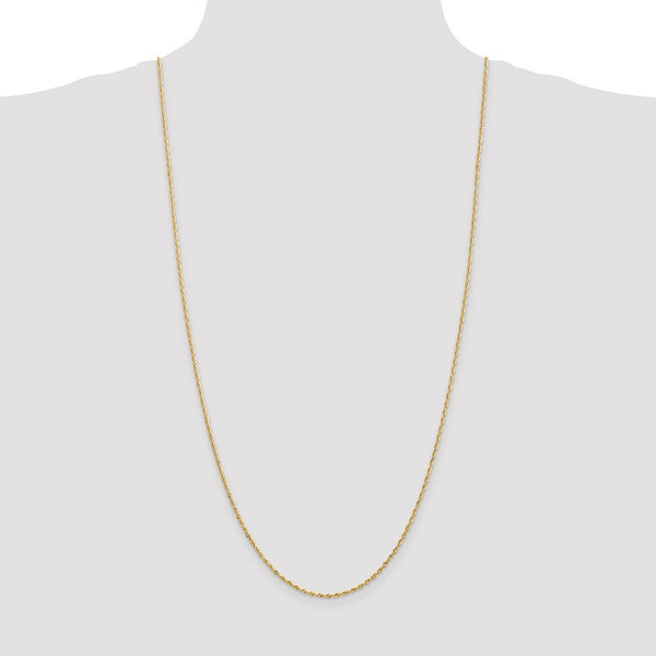 14K Yellow Gold 1.85mm Diamond-cut Quadruple Rope Chain Necklace  Length 30'' inches