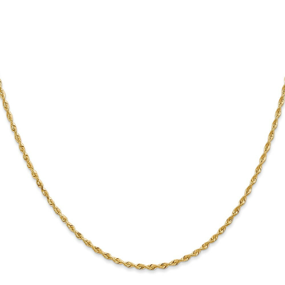 14K Yellow Gold 1.85mm Diamond-cut Quadruple Rope Chain Necklace  Length 30'' inches