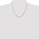 Load image into Gallery viewer, 14K Yellow Gold 2mm Diamond-cut Quadruple Rope Chain Necklace  Length 20'' inches
