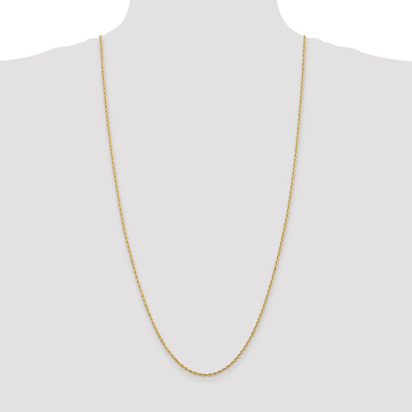 14K Yellow Gold 2mm Diamond-cut Quadruple Rope Chain Necklace  Length 30'' inches