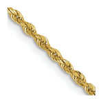Load image into Gallery viewer, 14K Yellow Gold 2mm Diamond-cut Quadruple Rope Chain Necklace  Length 16'' inches
