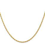 Load image into Gallery viewer, 14K Yellow Gold 2mm Diamond-cut Quadruple Rope Chain Necklace  Length 24'' inches
