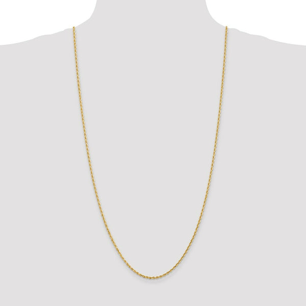 14K Yellow Gold 2.25mm Diamond-cut Quadruple Rope Chain Necklace  Length 30'' inches