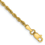 Load image into Gallery viewer, 14K Yellow Gold 2.25mm Diamond-cut Quadruple Rope Chain Anklet Bracelet  Length 9'' inches
