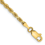 Load image into Gallery viewer, 14K Yellow Gold 2.75mm Diamond-cut Quadruple Rope Chain Bracelet  Length 7'' inches
