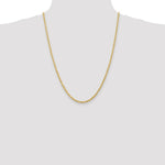Load image into Gallery viewer, 14K Yellow Gold 3mm Diamond-cut Quadruple Rope Chain Necklace  Length 24'' inches

