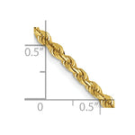 Load image into Gallery viewer, 14K Yellow Gold 3mm Diamond-cut Quadruple Rope Chain Necklace  Length 22'' inches
