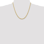 Load image into Gallery viewer, 14K Yellow Gold 3.35mm Diamond-cut Quadruple Rope Chain Necklace  Length 20'' inches
