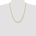 Load image into Gallery viewer, 14K Yellow Gold 3.35mm Diamond-cut Quadruple Rope Chain Necklace  Length 24'' inches
