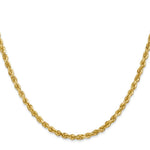 Load image into Gallery viewer, 14K Yellow Gold 3.35mm Diamond-cut Quadruple Rope Chain Necklace  Length 24'' inches
