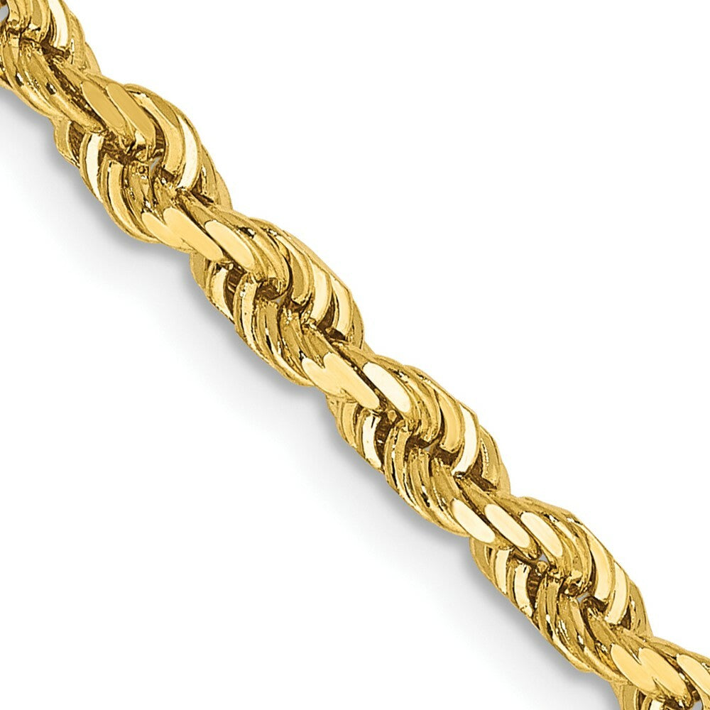 14K Yellow Gold 3.35mm Diamond-cut Quadruple Rope Chain Necklace  Length 20'' inches