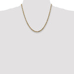 Load image into Gallery viewer, 14K Yellow Gold 4mm Diamond-cut Quadruple Rope Chain Necklace  Length 20'' inches
