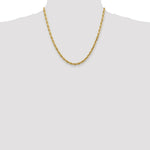 Load image into Gallery viewer, 14K Yellow Gold 4.5mm Diamond-cut Quadruple Rope Chain Necklace  Length 20'' inches
