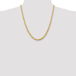 Load image into Gallery viewer, 14K Yellow Gold 5mm Diamond-cut Quadruple Rope Chain Necklace  Length 22'' inches
