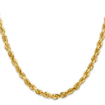 Load image into Gallery viewer, 14K Yellow Gold 5mm Diamond-cut Quadruple Rope Chain Necklace  Length 22'' inches
