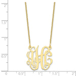 Load image into Gallery viewer, Roy Rose Jewelry 10K Yellow Gold Custom Personalized Monogram Necklace with Small 3/4" inch Wide Pendant 18" Chain from
