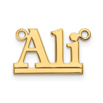 Load image into Gallery viewer, Roy Rose Jewelry Custom Made Personalized Name All Caps Uppercase Necklace Pendant, size 1.30" inches, in 10K Yellow Gold in Length Choice of 16", 18", or 20"

