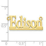Load image into Gallery viewer, Roy Rose Jewelry Custom Made Personalized Name All Caps Uppercase Necklace Pendant, size 1.30" inches, in 10K Yellow Gold in Length Choice of 16", 18", or 20"
