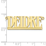 Load image into Gallery viewer, Roy Rose Jewelry Custom Made Personalized Name All Caps Uppercase Necklace Pendant, size 1.70" inches, in 10K Yellow Gold in Length Choice of 16", 18", or 20"
