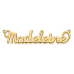 Load image into Gallery viewer, Roy Rose Jewelry Custom Made Personalized Fancy Script Name Necklace Pendant, size 1.75" inches, in 10K Yellow Gold in Length Choice of 16", 18", or 20"
